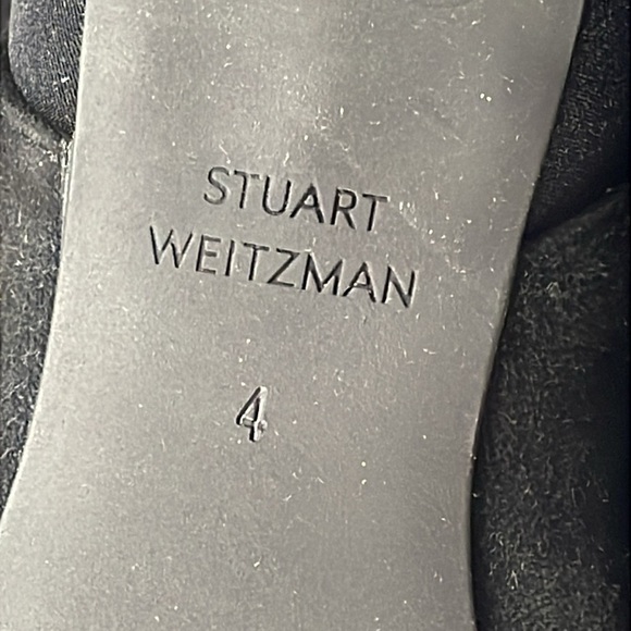 New Stuart Weitzman Heeled Pointed Toe Over The Knee Boots Black Suede Sz 4 - Picture 9 of 12